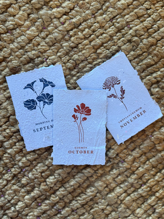 Birth Month Flower Cards