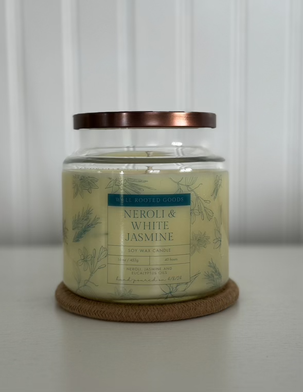 Neroli and Jasmine  I Soy Candle  I 16 oz